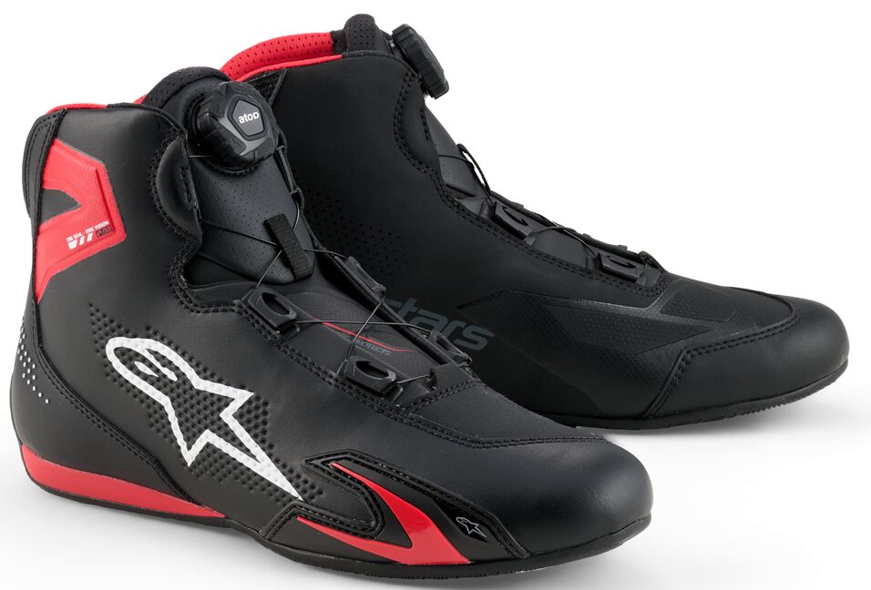ALPINESTARS (ROAD) SHOE CELER BLACK/RED 7 2510126-1303-7