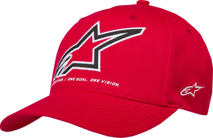 Alpinestars HAT CRV BILL LINEOUT RED S/M 1236-81400-30-S/M
