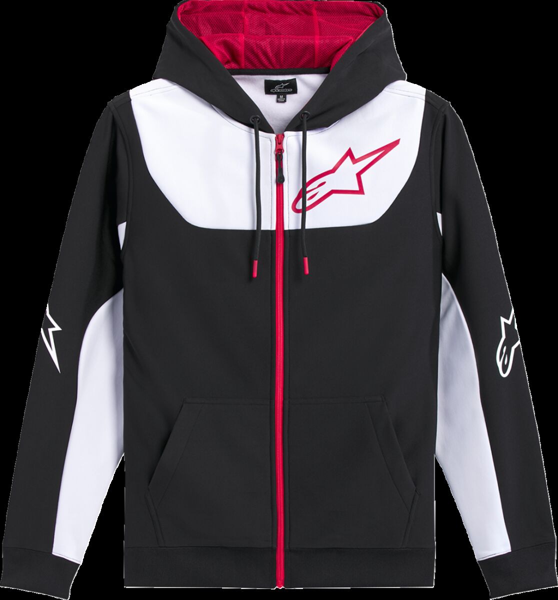 Alpinestars HOODIE ZIP SESSIONS V3 BLK/WHT/RD M 1244-53110-1232-M