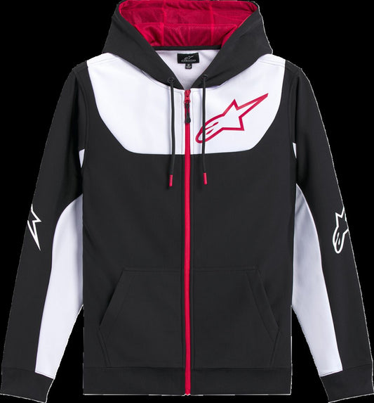 Alpinestars HOODIE ZIP SESSIONS V3 BLK/WHT/RD XL 1244-53110-1232-XL