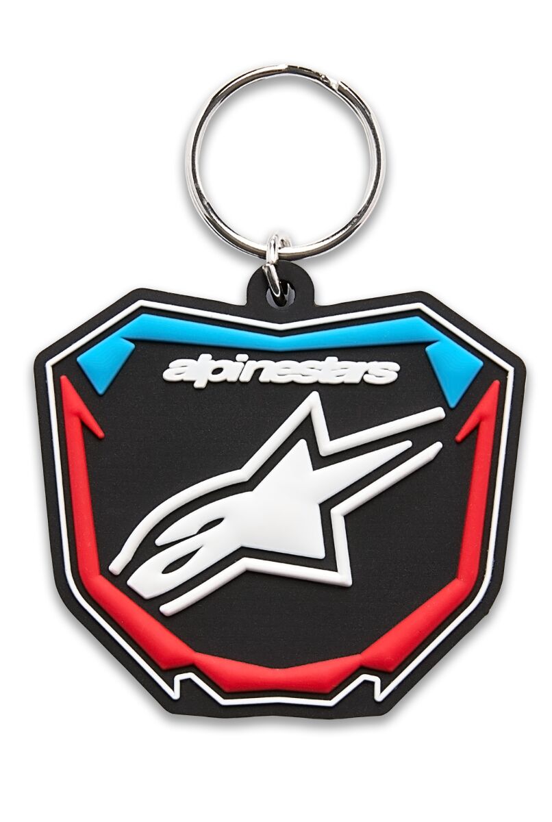 Alpinestars KEY FOB PLATE BLACK/BLUE/RED 1216-91200-1738