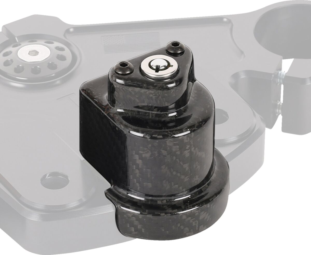 THRASHIN SUPPLY CO COVER STEERING LOCK 2024- FLTRX GLOSS WEAVE CARBON TSC-3033-0