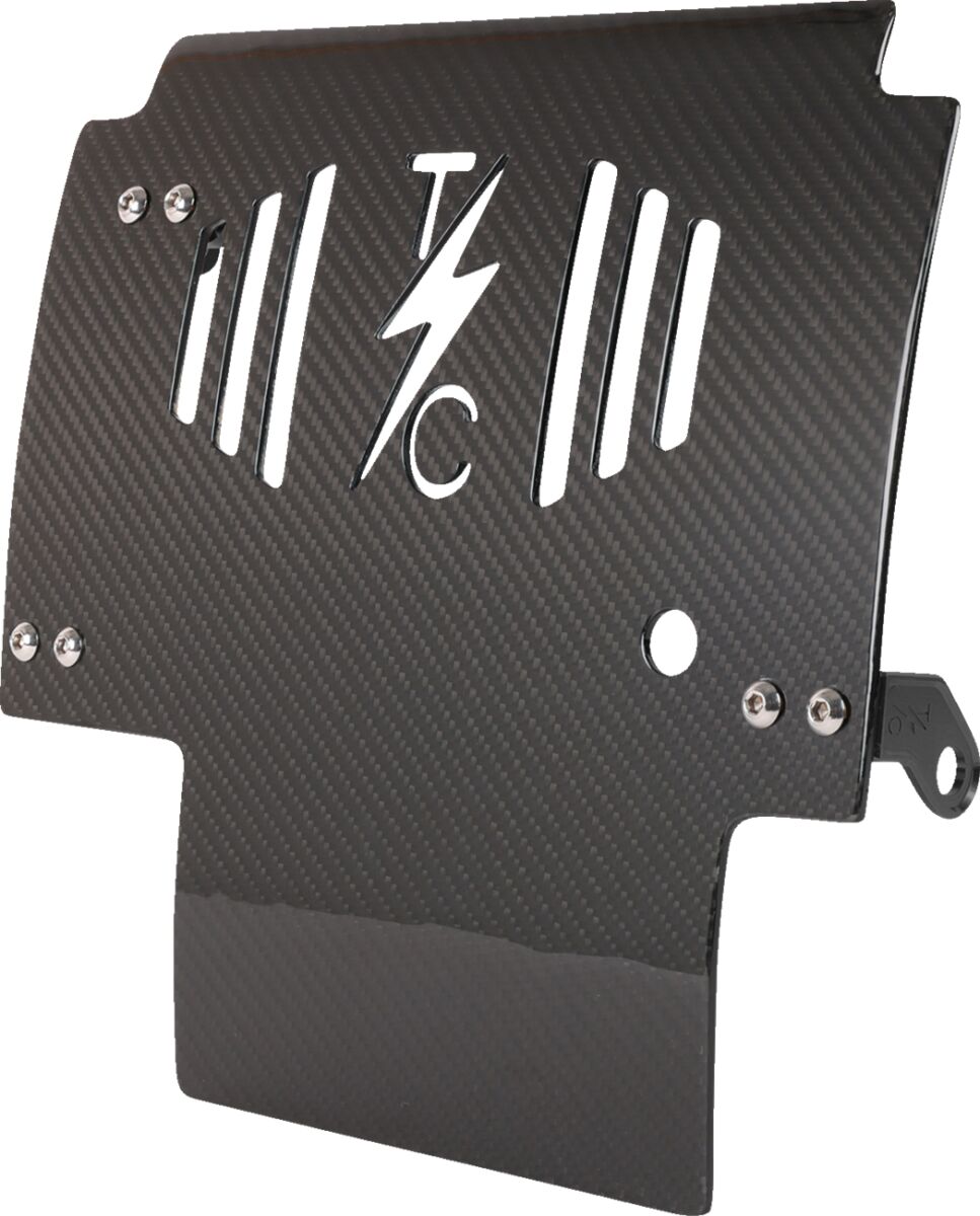 THRASHIN SUPPLY CO PLATE SKID CARBON GLOSS W/BLACK 2024 FLHX FLTRX TSC-3034-1