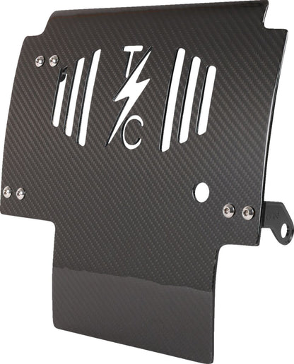 THRASHIN SUPPLY CO PLATE SKID CARBON GLOSS W/BLACK 2024 FLHX FLTRX TSC-3034-1
