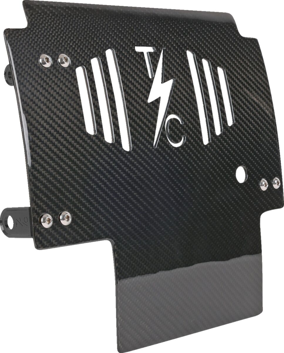 THRASHIN SUPPLY CO PLATE SKID CARBON GLOSS W/BLACK 2024 FLHX FLTRX TSC-3034-1