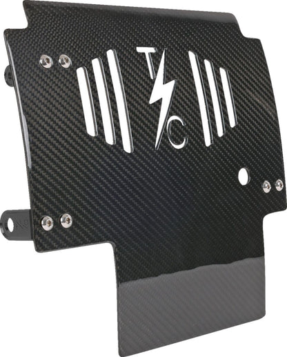 THRASHIN SUPPLY CO PLATE SKID CARBON GLOSS W/BLACK 2024 FLHX FLTRX TSC-3034-1