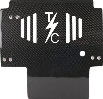 THRASHIN SUPPLY CO PLATE SKID CARBON GLOSS W/GOLD 2024 FLHX FLTRX TSC-3034-5