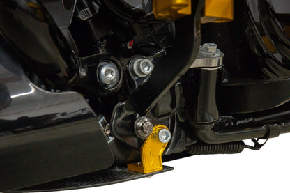 THRASHIN SUPPLY CO PLATE SKID CARBON GLOSS W/GOLD 2024 FLHX FLTRX TSC-3034-5