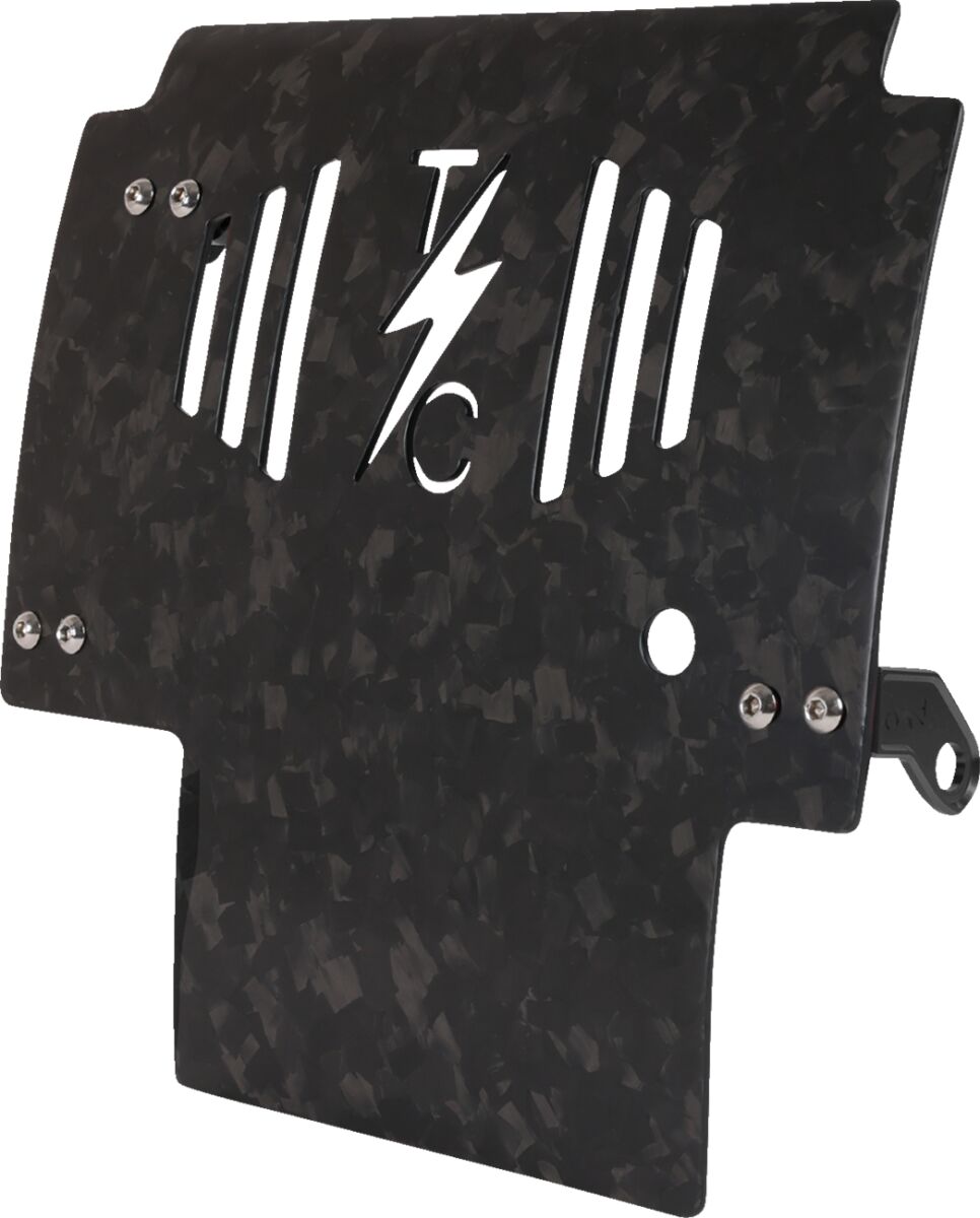 THRASHIN SUPPLY CO PLATE SKID CARBON FORGED W/BLACK 2024 FLHX FLTRX TSC-3035-1