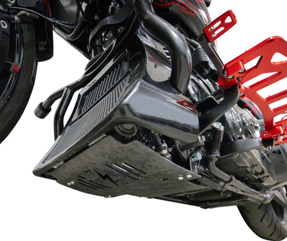 THRASHIN SUPPLY CO PLATE SKID CARBON FORGED W/BLACK 2024 FLHX FLTRX TSC-3035-1
