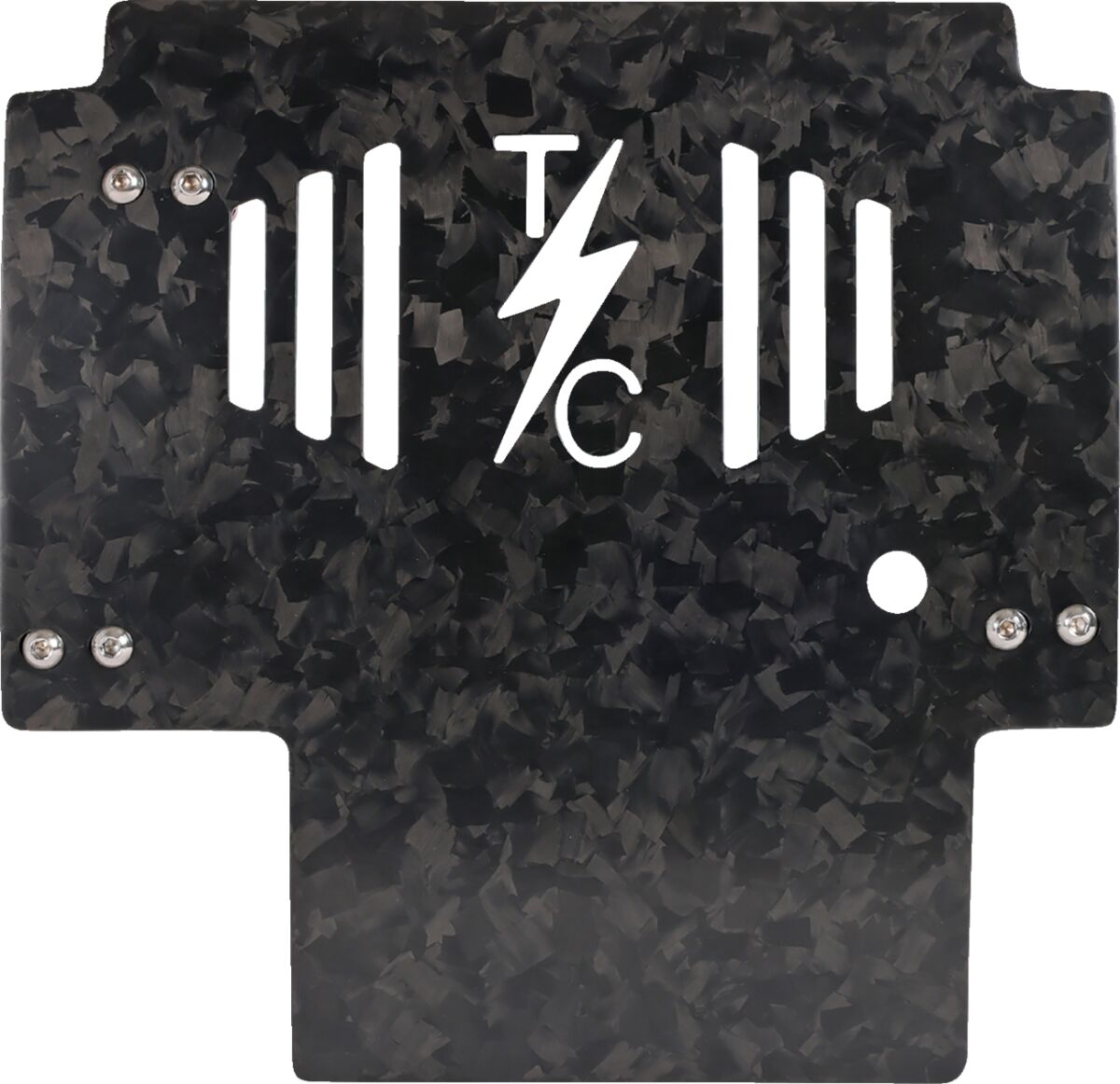 THRASHIN SUPPLY CO PLATE SKID CARBON FORGED W/RED 2024 FLHX FLTRX TSC-3035-2