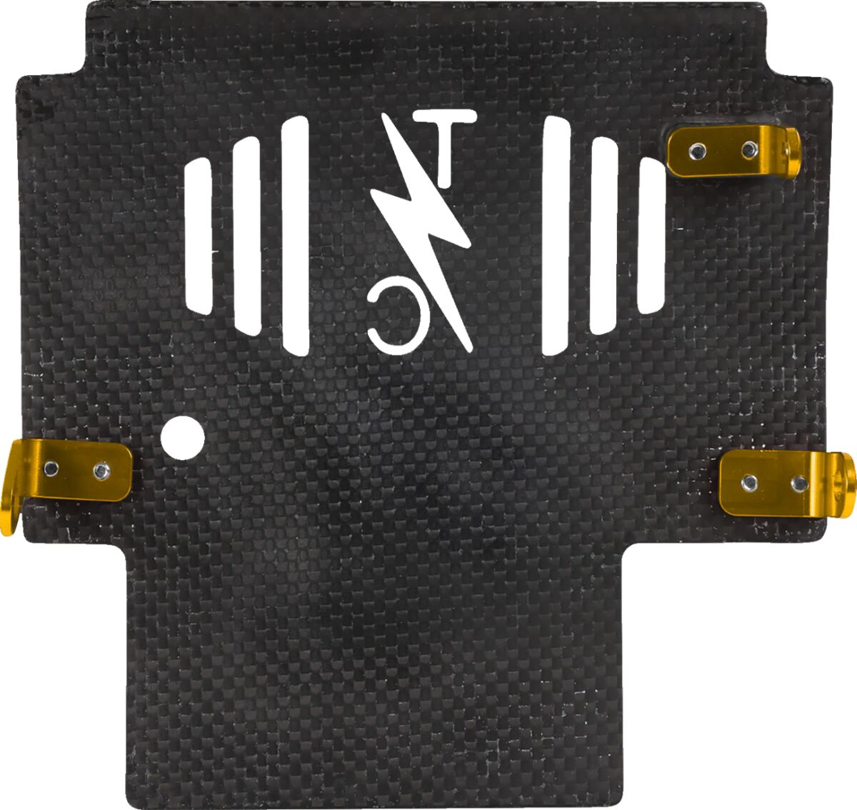 THRASHIN SUPPLY CO PLATE SKID CARBON FORGED W/GOLD 2024 FLHX FLTRX TSC-3035-5