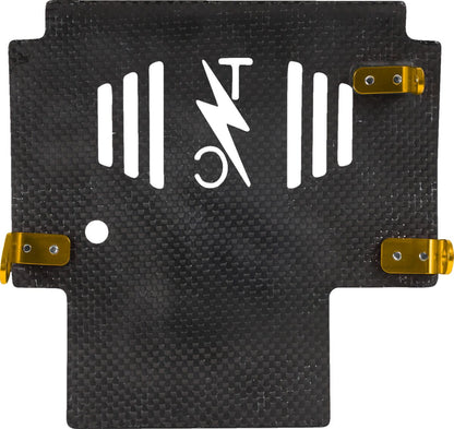 THRASHIN SUPPLY CO PLATE SKID CARBON FORGED W/GOLD 2024 FLHX FLTRX TSC-3035-5