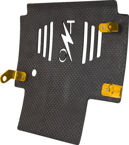 THRASHIN SUPPLY CO PLATE SKID CARBON FORGED W/GOLD 2024 FLHX FLTRX TSC-3035-5