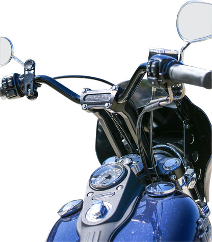 THRASHIN SUPPLY CO Black 9-1/2" Pullback Handlebar Riser TSC-9525-1