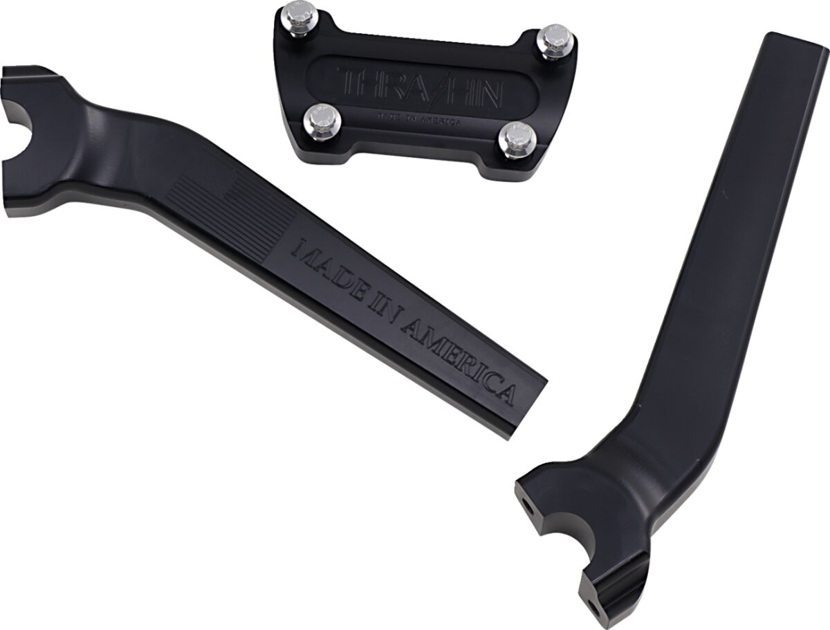 THRASHIN SUPPLY CO Black 9-1/2" Pullback Handlebar Riser TSC-9525-1