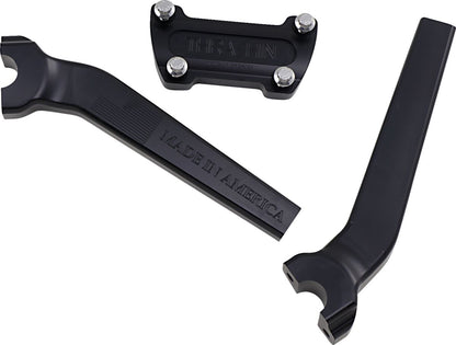 THRASHIN SUPPLY CO Black 9-1/2" Pullback Handlebar Riser TSC-9525-1