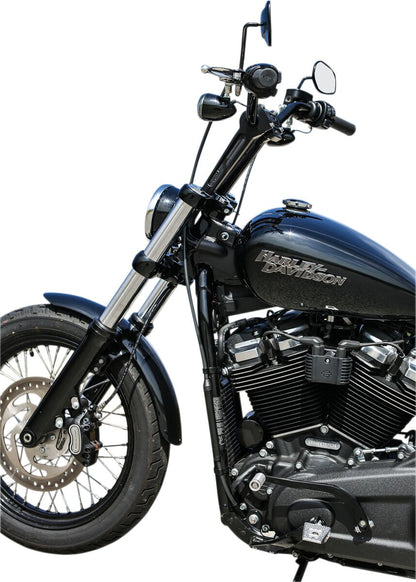 THRASHIN SUPPLY CO Black 8" Straight Handlebar Riser With Gauge Cut Out TSC-8025-1