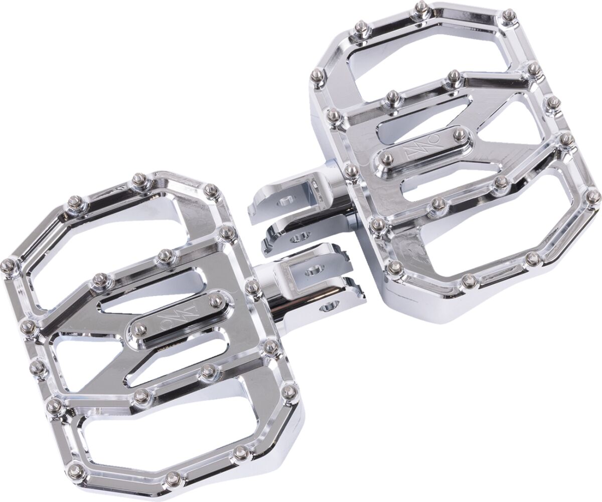 THRASHIN SUPPLY CO Mini Aggressor Floorboards - Chrome - Front - FL TSC-2031-5-SF