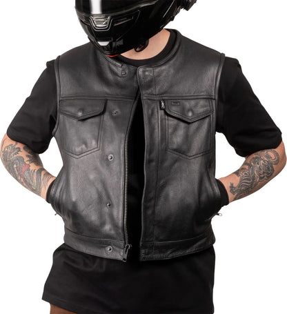 THRASHIN SUPPLY CO VEST ENCINAL SHORTY LEATHER XL TMJ-17-11