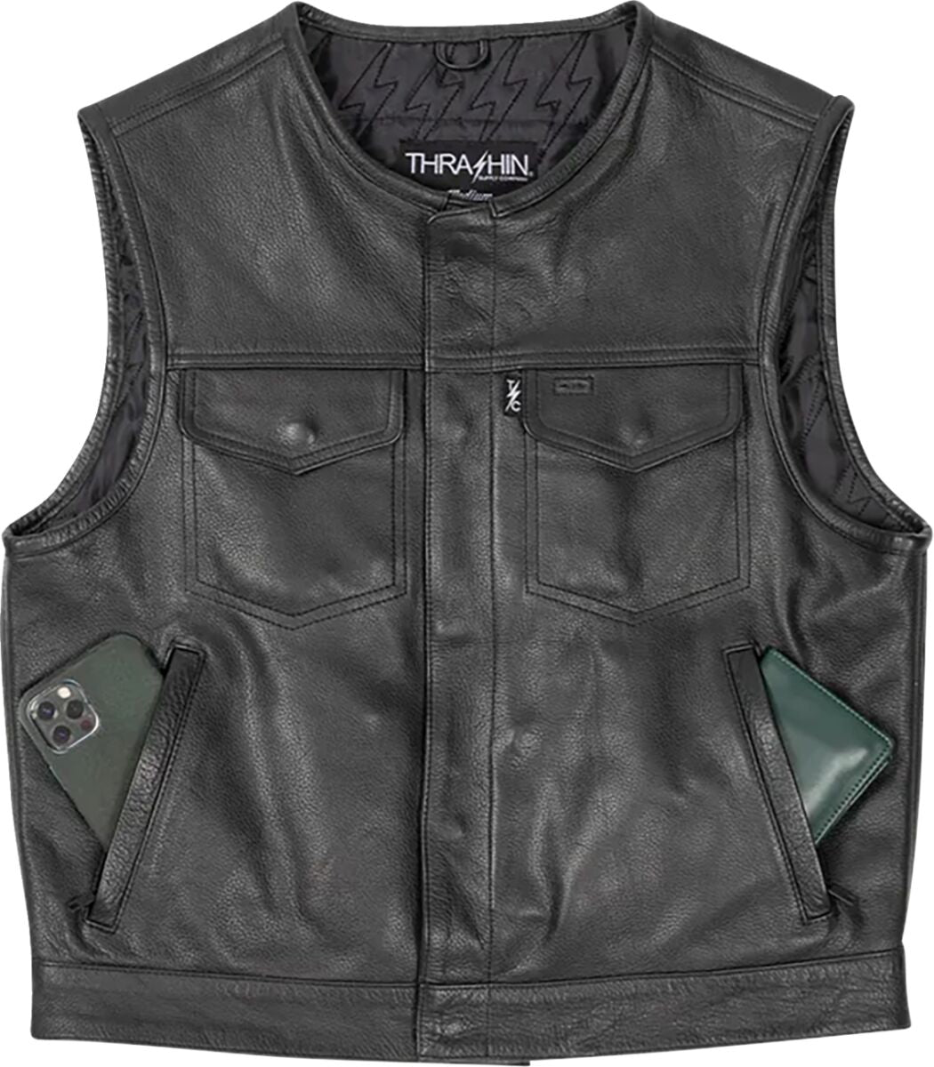 THRASHIN SUPPLY CO VEST ENCINAL SHORTY LEATHER XL TMJ-17-11