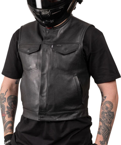 THRASHIN SUPPLY CO VEST ENCINAL SHORTY LEATHER XL TMJ-17-11