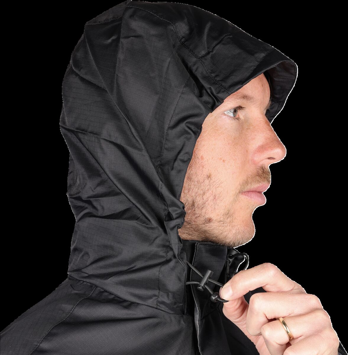 THRASHIN SUPPLY CO JACKET MISSION WATERPROOF RAIN BLACK MD TMJ-15-09