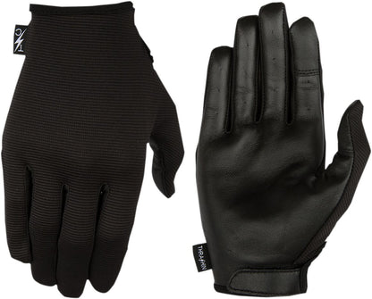 THRASHIN SUPPLY CO GLOVES STEALTH LEATHER PALM BLACK MEDIUM SLG-01-009
