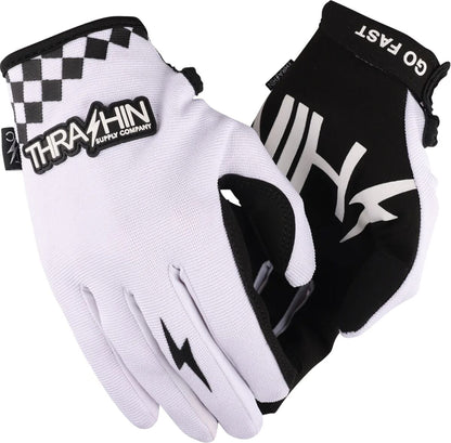 THRASHIN SUPPLY CO GLOVE GO FAST STEALTH WHITE 2XL SV1-10-12