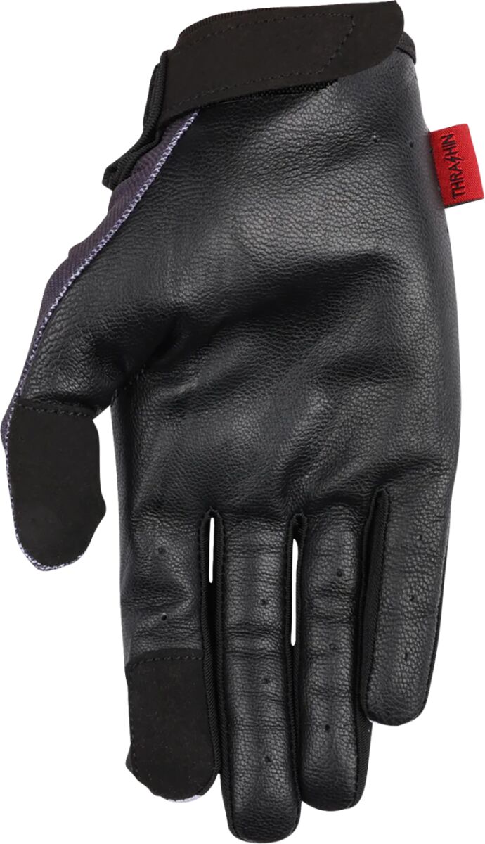 THRASHIN SUPPLY CO GLOVE FLAME STEALTH LEATHER PALM GRAY 2XL SV1-22-12