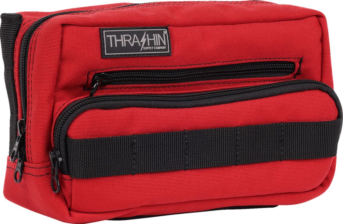 THRASHIN SUPPLY CO BAG HANDLEBAR TSC PLUS RED THB-0017