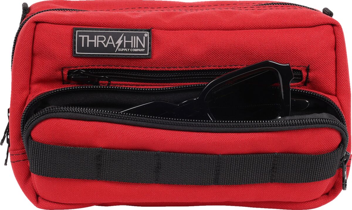 THRASHIN SUPPLY CO BAG HANDLEBAR TSC PLUS RED THB-0017