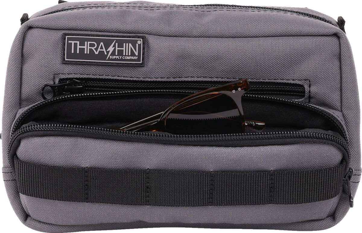 THRASHIN SUPPLY CO BAG HANDLEBAR TSC PLUS GRAY THB-0018