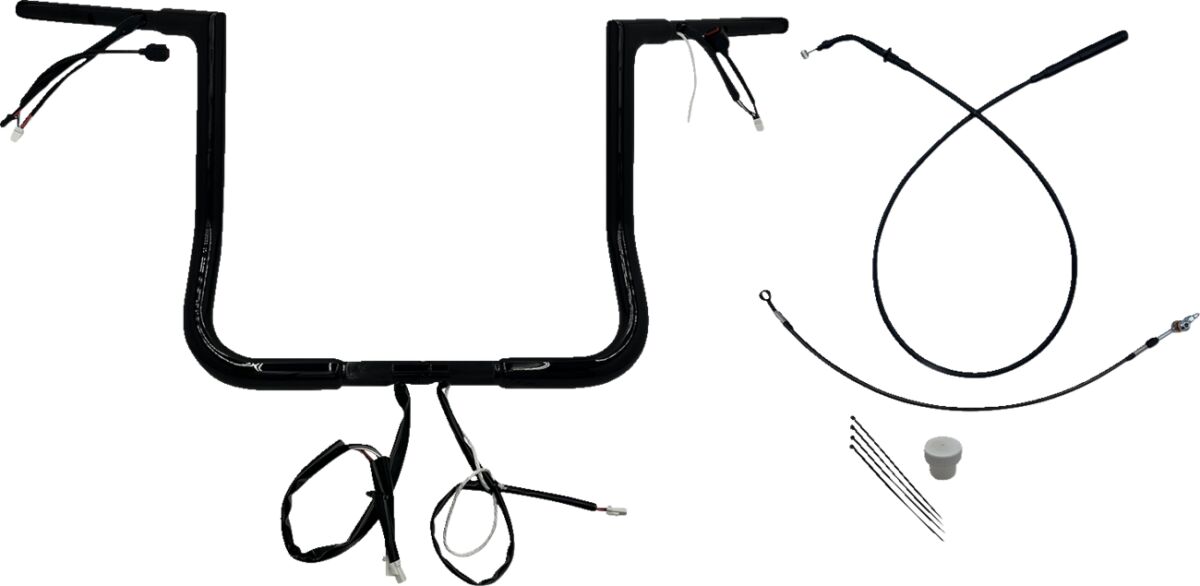 FAT BAGGERS INC HANDLEBAR KIT 14" FLHX/SE 23-24 1.25 FLAT TOP BLACK 749014-B