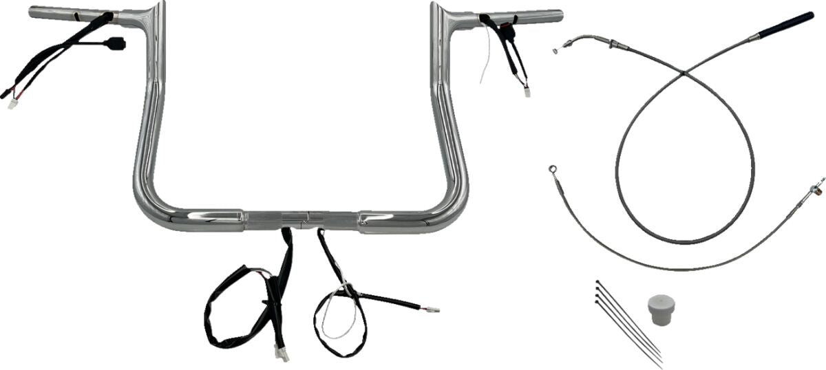 FAT BAGGERS INC HANDLEBAR KIT 11" FLHX/SE 23-24 1.25 POINTED TOP CHROME 949011