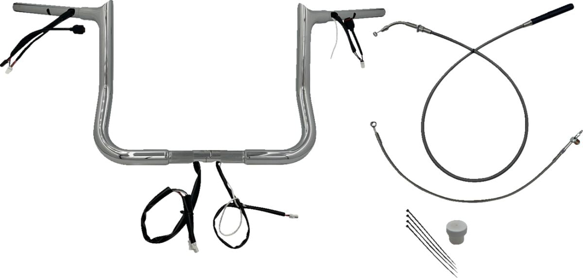 FAT BAGGERS INC HANDLEBAR KIT 12" FLHX/SE 23-24 1.25 POINTED TOP CHROME 949012