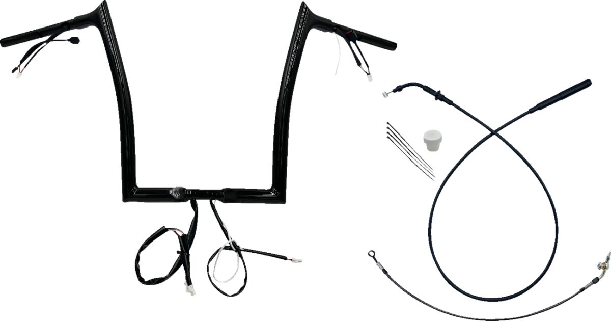 FAT BAGGERS INC HANDLEBAR KIT 14" FLTRX/SE 23-24 1.25 POINTED TOP BLACK 949914-B