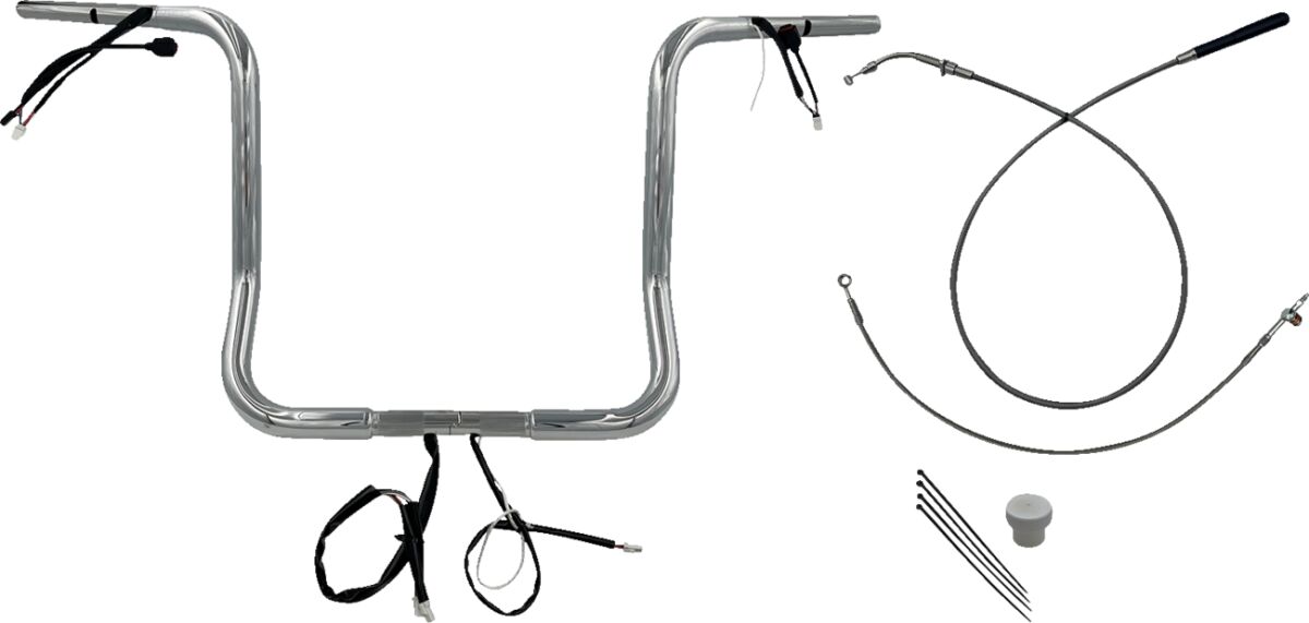 FAT BAGGERS INC HANDLEBAR KIT 16" FLHX/SE 23-24 1.25 ROUND TOP CHROME 939016