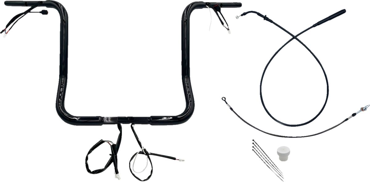 FAT BAGGERS INC HANDLEBAR KIT 16" FLHX/SE 23-24 1.25 ROUND TOP BLACK 939016-B