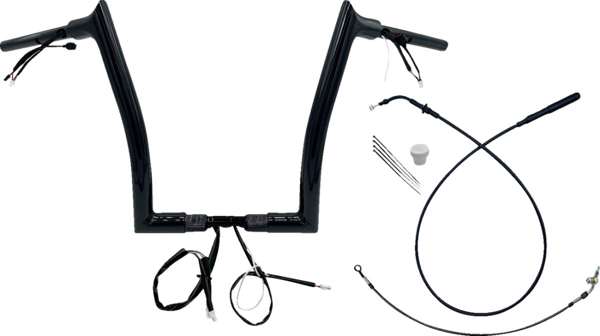 FAT BAGGERS INC HANDLEBAR KIT 14" FLTRX/SE 23-24 1.5 POINTED TOP BLACK 849914-B