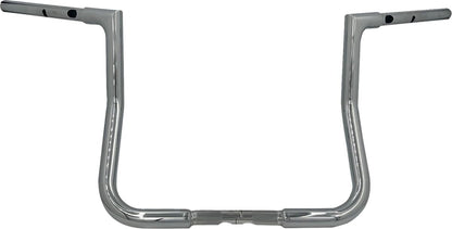 FAT BAGGERS INC EZ Install Reduced Reach Flat Top Handlebar - 1-1/4" x 13" - Chrome 745013