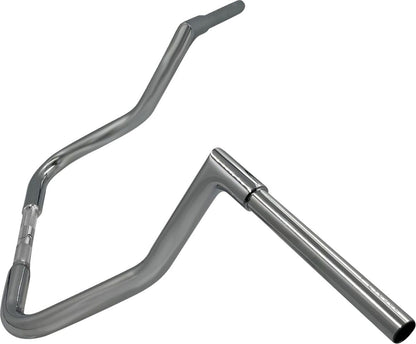 FAT BAGGERS INC EZ Install Reduced Reach Flat Top Handlebar - 1-1/4" x 13" - Chrome 705013