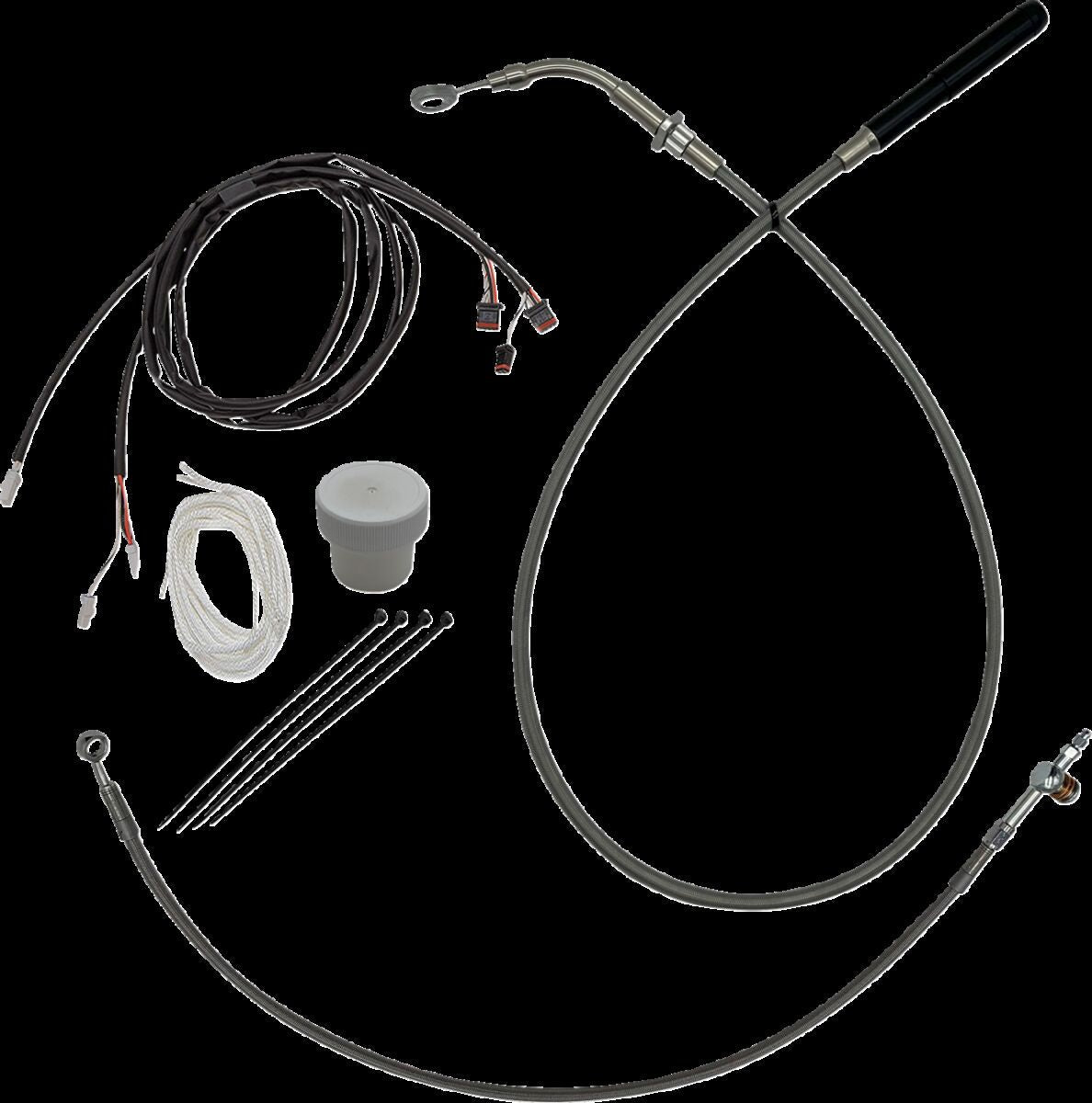 FAT BAGGERS INC EZ INSTALL KT H-BAR PLUS 4" FLHT, FLHX MODELS 21-23 BRAID 119012