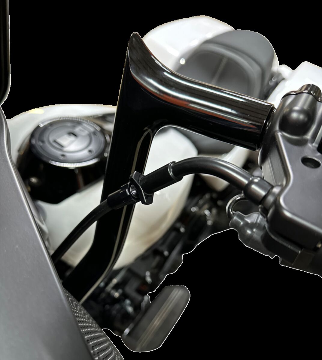 FAT BAGGERS INC EZ INSTALL UPPER CLTCH CBL +2" FLHX,SE - FLTR,SE BLACK 108002-B