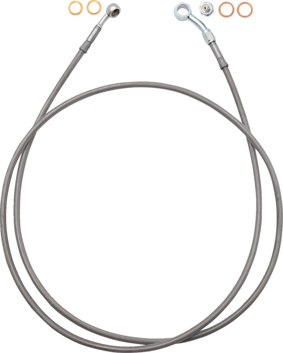 FAT BAGGERS INC EZ Install Brake Line - 60" - Stainless Steel Braid 110060