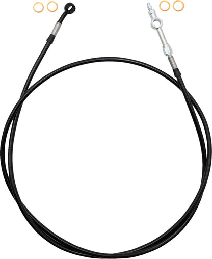 FAT BAGGERS INC EZ Install Brake Line - 65" - Black Braid 120065-B