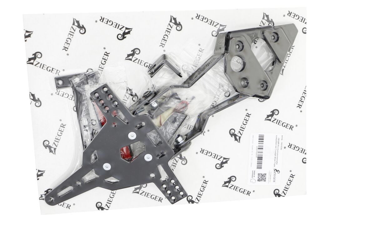 ZIEGER LICENSE PLATE HOLDER PRO TYPE A STREET TRIPLE 765R 10010242