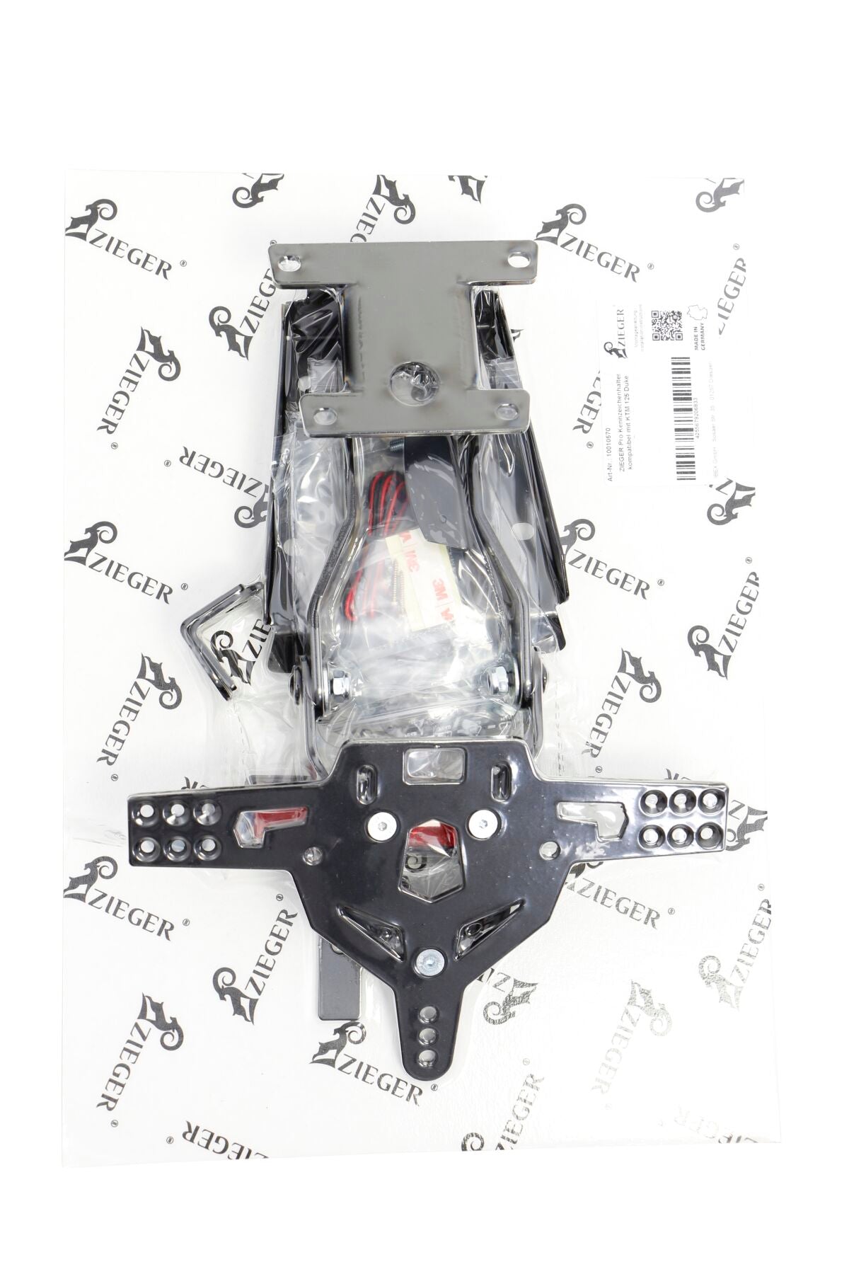 ZIEGER LICENSE PLATE HOLDER PRO TYPE D KTM 390 DUKE 10010570