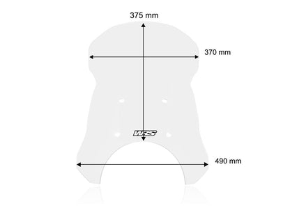 WRS WINDSCREEN CAPONORD ROYAL ENFIELD HIMALAYAN 450 CLEAR RE001T