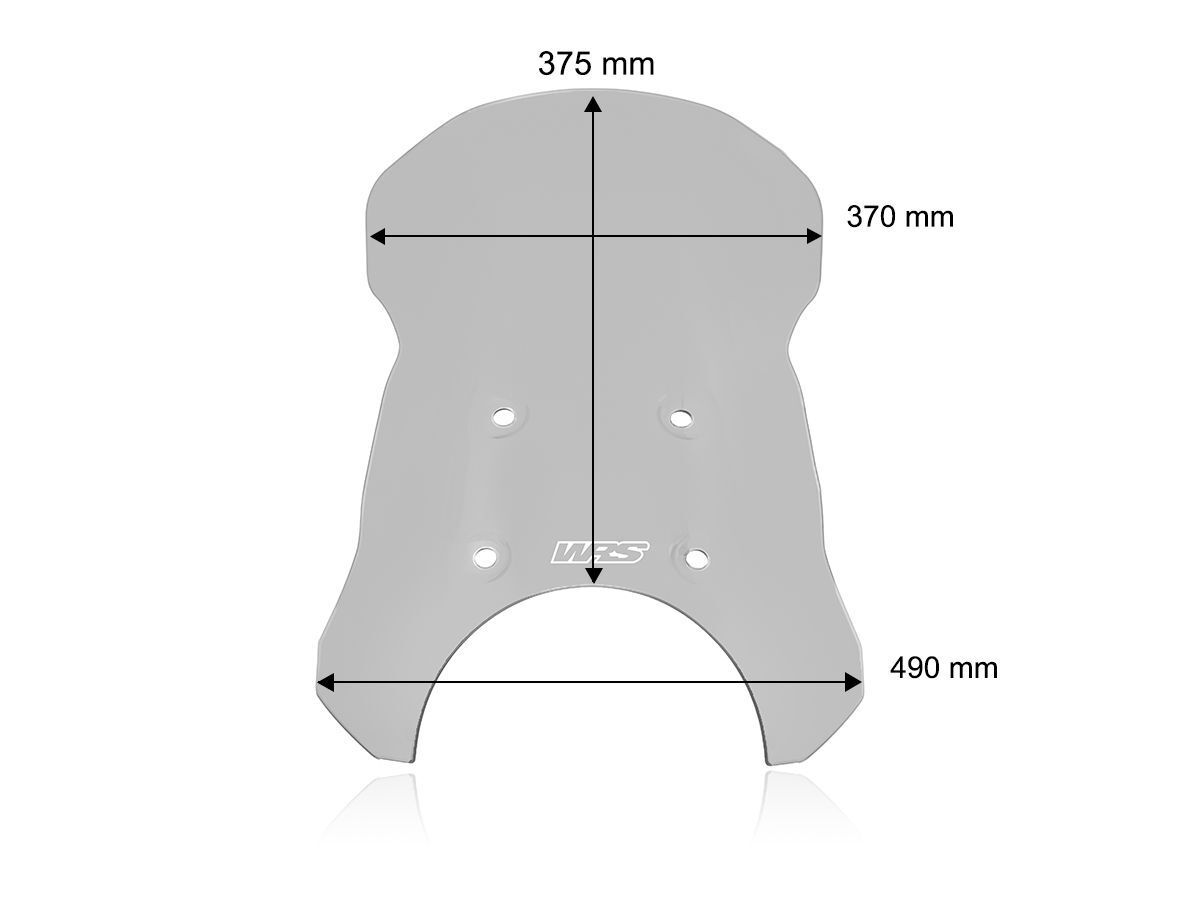 WRS WINDSCREEN CAPONORD ROYAL ENFIELD HIMALAYAN 450 SMOKE RE001F